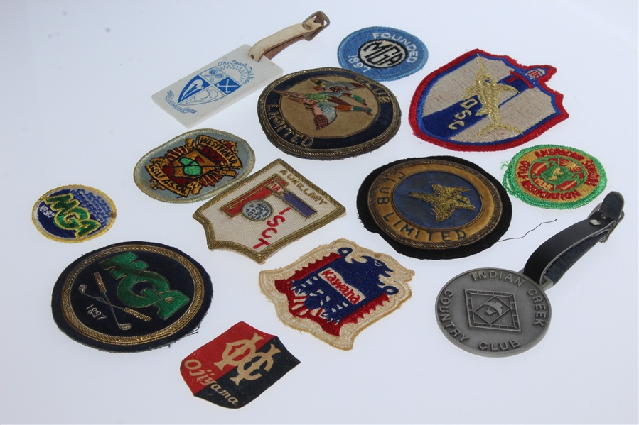 Thirteen Misc. Golf Patches, Bag Tags, Club Patches, & MGA Patches