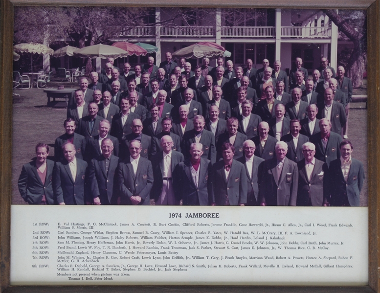 Augusta National Golf Club 1974 Jamboree Members Only Photo - Seldom Seen - Framed