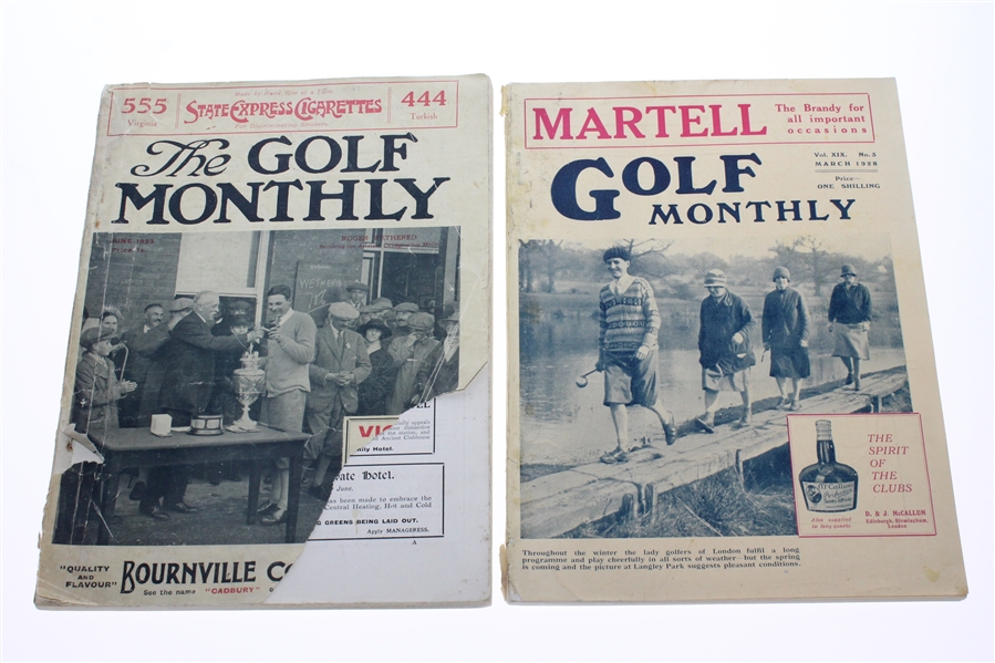 Two Vintage Golf Monthly Magazines - June 1923 & March 1928