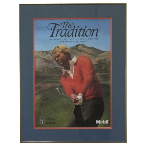 Jack Nicklaus Signed 1991 The Tradition at Desert Mountain Poster - Framed JSA ALOA