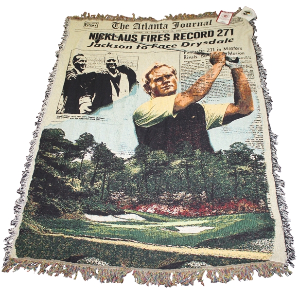 Jack Nicklaus Classic 'Rug Barn: Picturesque' 1965 Masters Commemorative Throw 53 x 65!