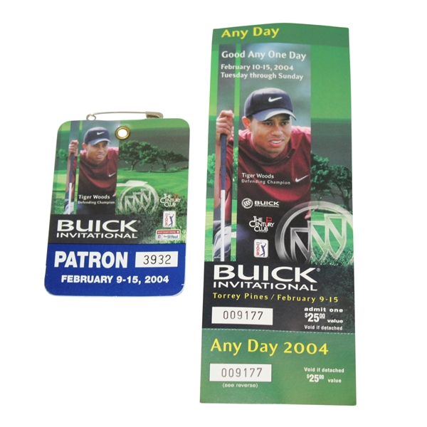 Tiger Woods' Issued Items For 2004 Buick Invitational @ Torrey Pines 