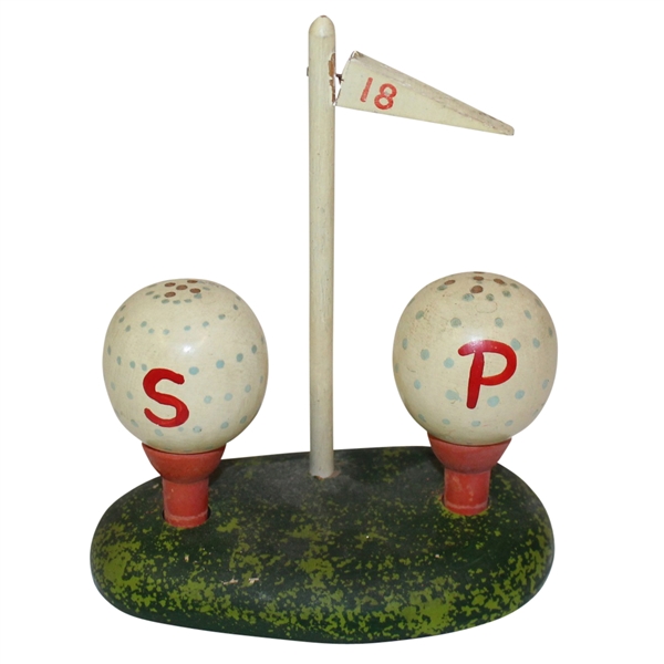 Wooden Salt and Pepper Shakers with 18th Hole Display - Roth Collection