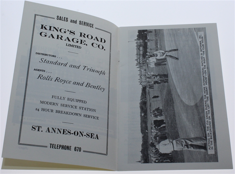 1952 Open Championship at Royal Lytham & St. Annes Program - Bobby Locke Win