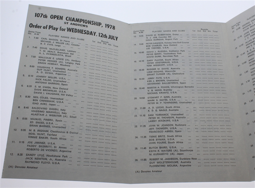 Jack Nicklaus Signed 1978 Open Championship at St. Andrews Program JSA ALOA