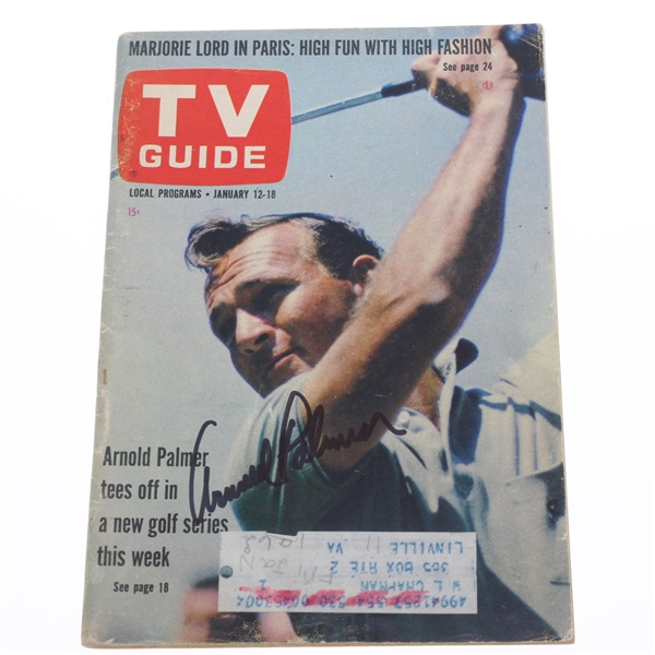 Arnold Palmer Signed January 1963 TV Guide JSA #P36712