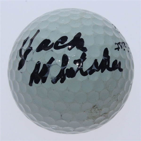 Jack Whitaker Signed Golf Ball JSA ALOA