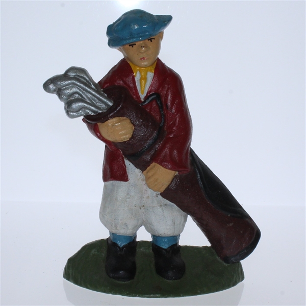 Vintage Solo Golfer with Golf Bag Iron Bookend - Roth Collection