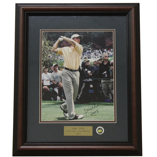 Mike Weir Signed Masters Shot Display with Notation - Framed JSA ALOA