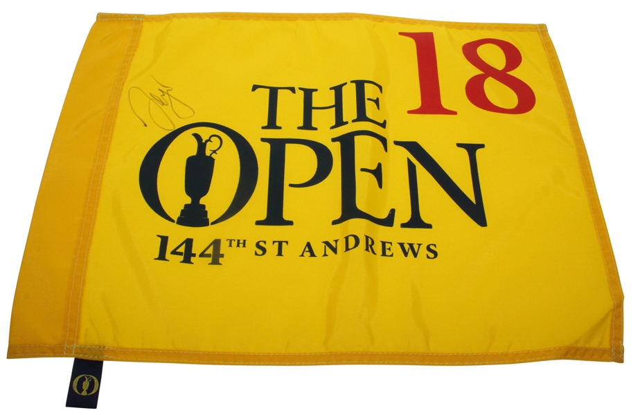 2015 Open Championship Flag Signed by Sergio Garcia JSA ALOA
