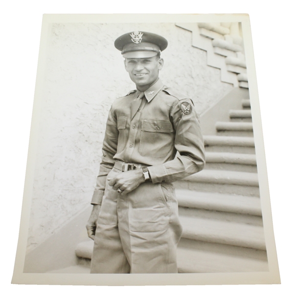 Ben Hogan's Personal B&W Photo in Military Uniform 1943 While At Officers School in Miami