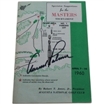Arnold Palmer Signed 1960 Masters Spectator Guide - Arnies Second Masters Win JSA ALOA