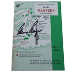 Gary Player Signed 1961 Masters Spectator Guide - Players First Masters Title JSA ALOA