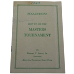 1949 Masters Spectator Guide - Sam Sneads First Masters Win