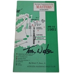 Tom Watson Signed 1981 Masters Spectator Guide - Watsons Second Masters Win JSA ALOA