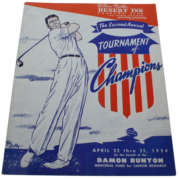 1954 Tournament of Champions Program - Art Wall, Jr Win