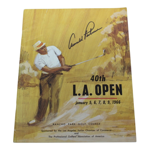 Arnold Palmer Signed 1966 LA Open at Rancho Park Program JSA ALOA