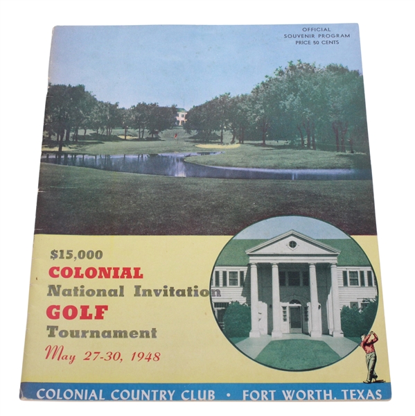 1948 Colonial National Invitation at Colonial CC Program - Clayton Heafner Winner