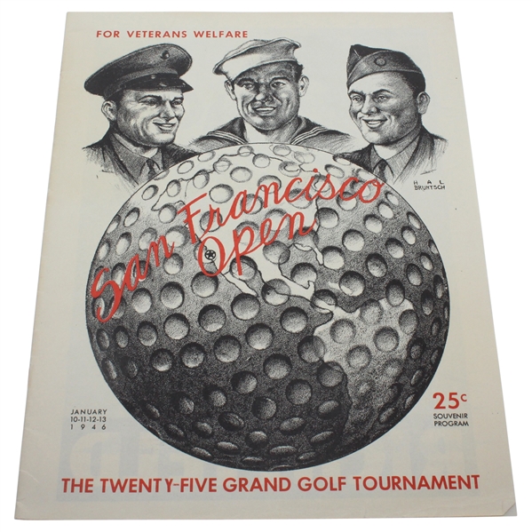 1946 San Francisco Open at The Olympic Club Program and Pairing Sheet - Byron Nelson Win