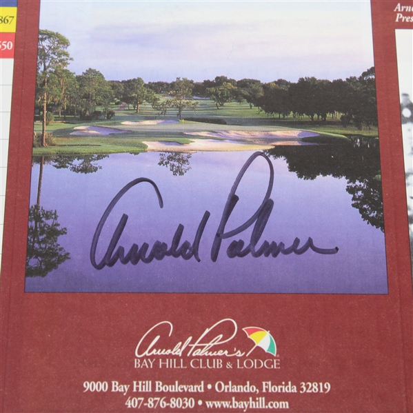 Arnold Palmer Signed Bay Hill Club and Lodge Scorecard JSA #H71382