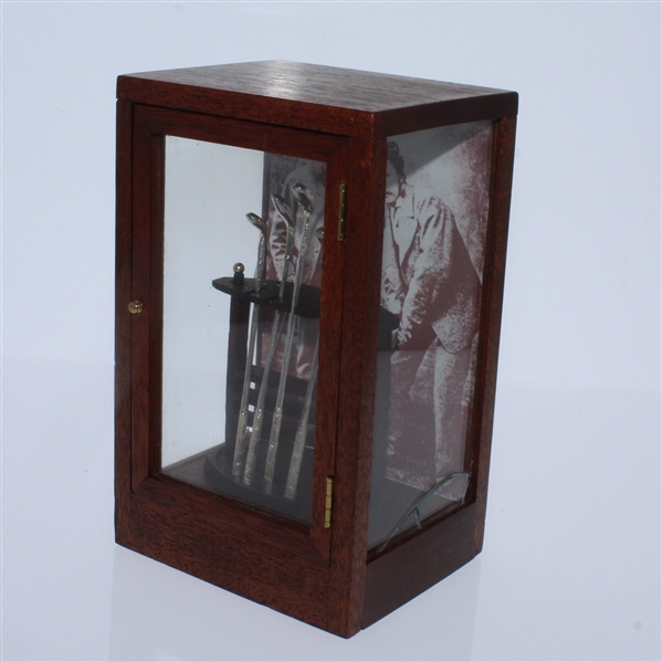 1987 Memorial Tournament Old Tom Morris & Young Tom Morris Display Gift w/Silver Clubs