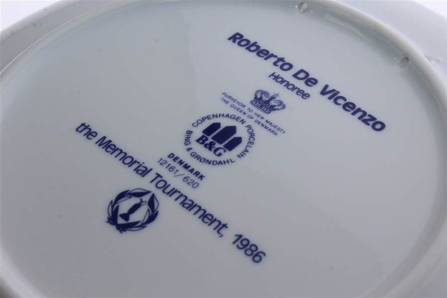 Robert de Vicenzo 1986 Memorial Tournament Ltd Ed Porcelain Honoree Plate