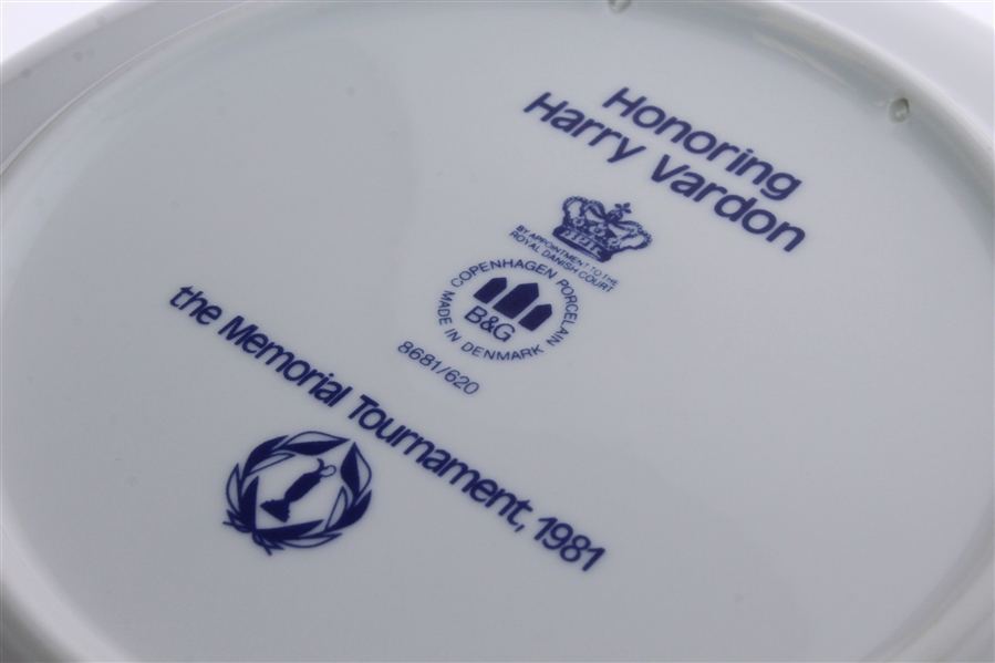 Harry Vardon 1981 Memorial Tournament Ltd Ed Porcelain Honoree Plate
