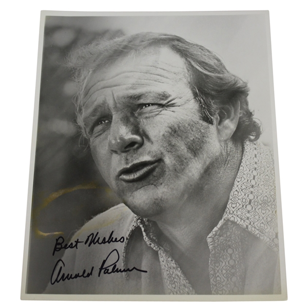 Arnold Palmer Signed B&W 8x10 Photo - 'Best Wishes, Arnold Palmer' JSA ALOA 