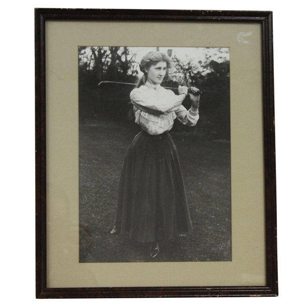 Black and White Female Golfer Portrait - Framed - Roth Collection
