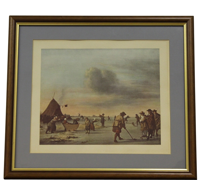 Early 1800's Golfing Scene - Avercamp-esque - Framed