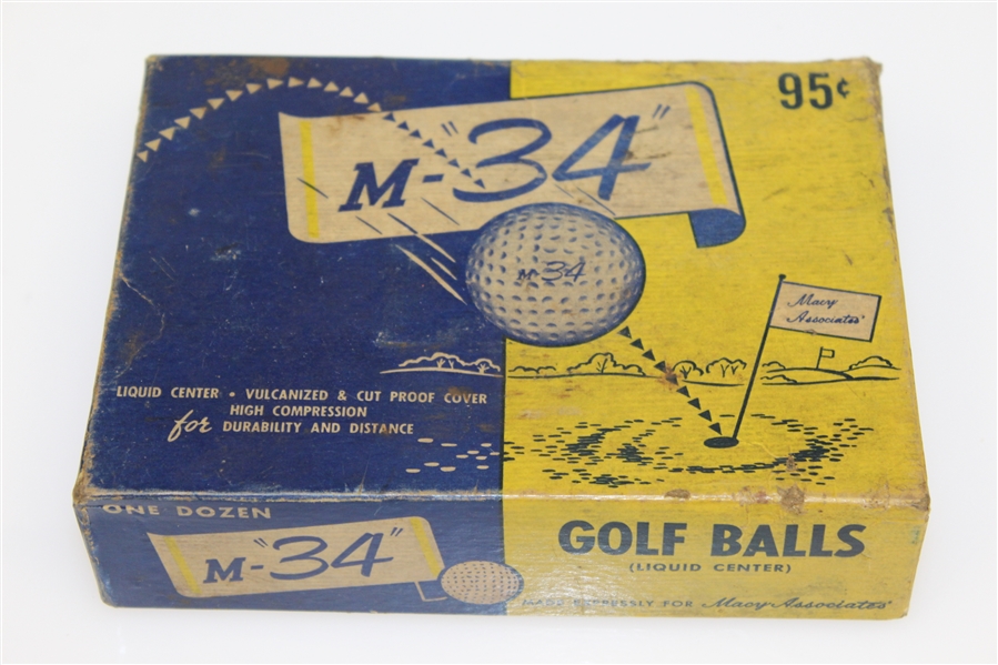 M-34 Liquid Center Golf Balls - One Sleeve, Two Balls, and Original Box - Roth Collection