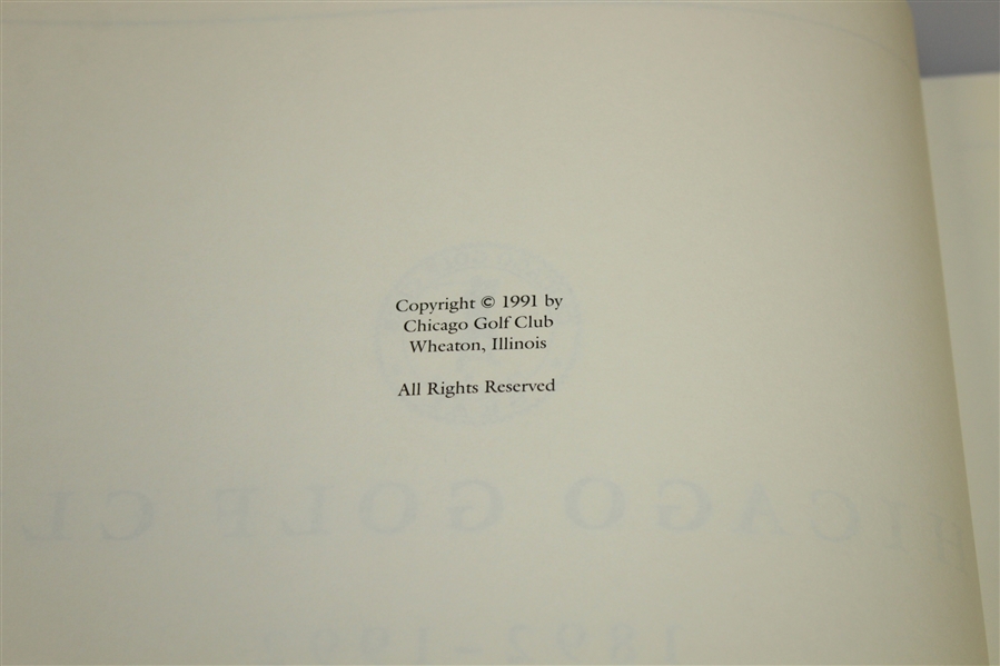 'Chicago Golf Club 1892-1992' Centennial Anniversary Book - Roth Collection