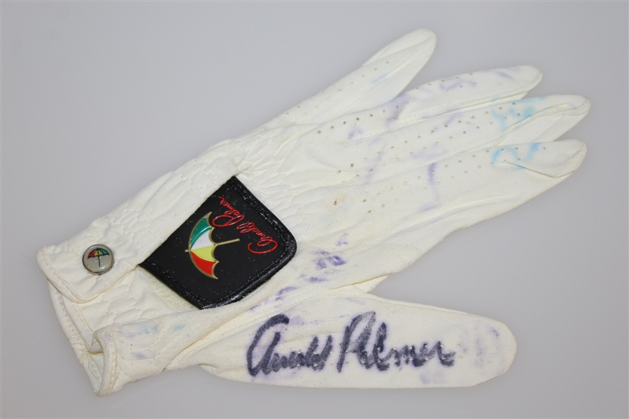 Arnold Palmer Signed 'Arnold Palmer' Leather Golf Glove JSA ALOA