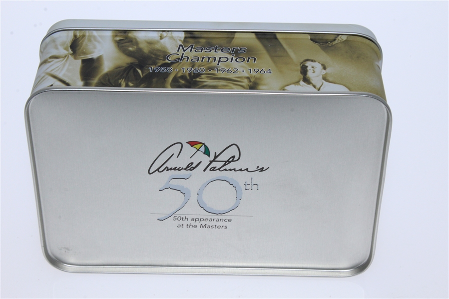 Arnold Palmer Commemorative '50th Masters Appearance' Balls and Medal Set