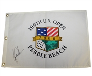Tiger Woods Signed 2000 US Open at Pebble Beach Flag - Tiger Slam (1/4) JSA ALOA