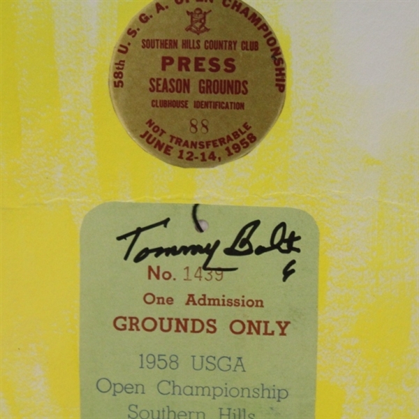 Tommy Bolt  50th Anniversary of 1958 US Open Championship Display Framed