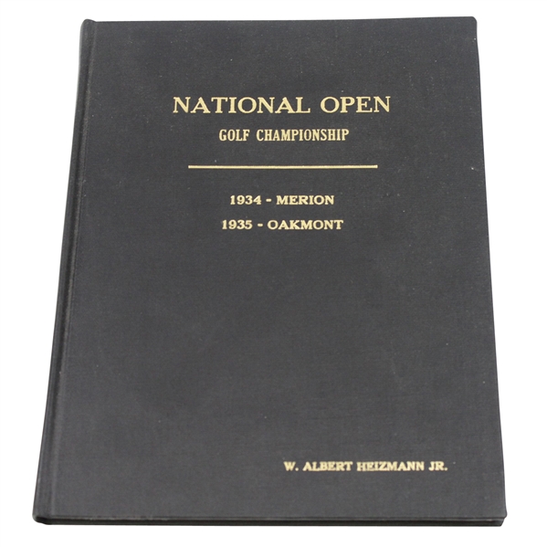 1934 & 1935 US Open Programs - Merion & Oakmont - Bound by W. Albert Heizmann Jr.