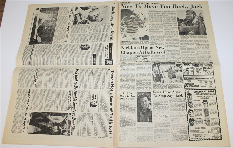 Jack Nicklaus 20 Major Championships Portfolio Commemorative Newspaper 
