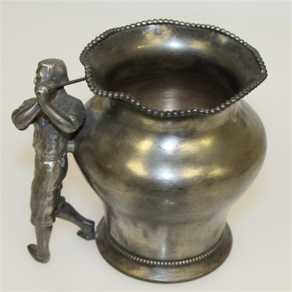 Superior Silver Vase with Affixed Golfer