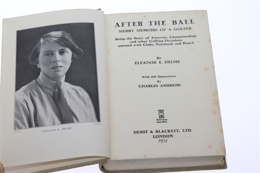 1931 'After the Ball - Merry Memoirs of a Golfer' Book by Eleanor E. Helme