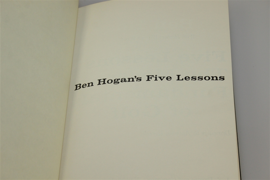 Ltd 'Five Lessons' Deluxe Edition Book by Ben Hogan with Slipcase