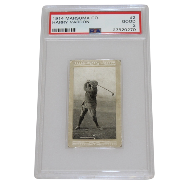 Harry Vardon 1914 Marsuma Cigarette Card - Graded Good & Slabbed PSA #27520270