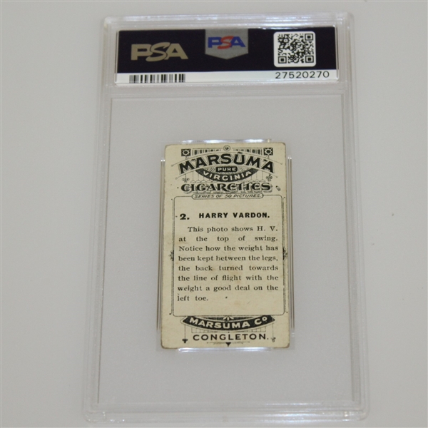 Harry Vardon 1914 Marsuma Cigarette Card - Graded Good & Slabbed PSA #27520270