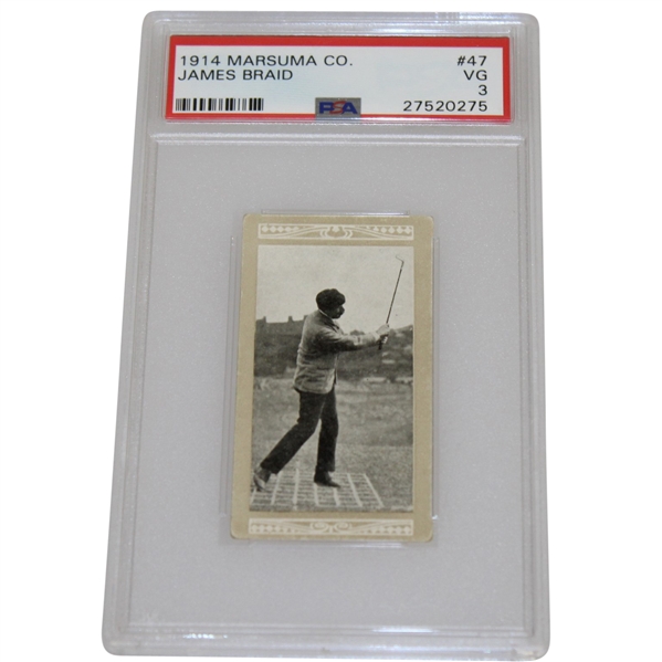James Braid 1914 Marsuma Cigarette Card - Graded VG & Slabbed PSA #27520275