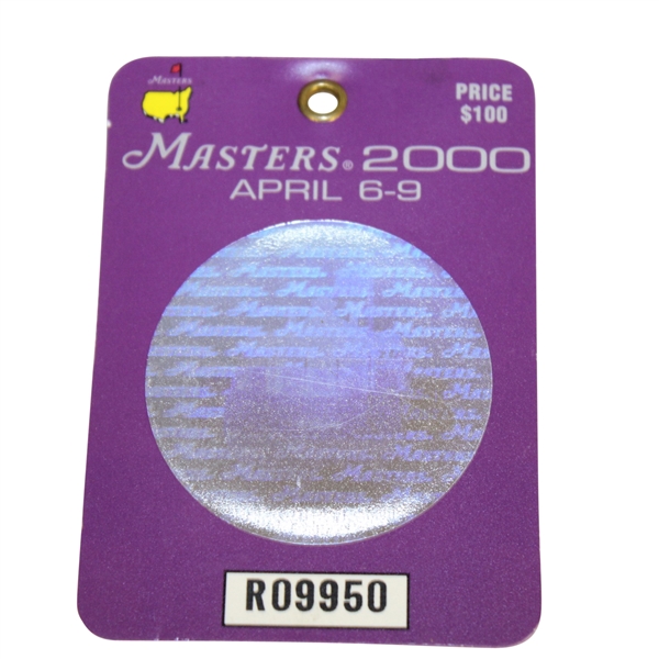 2000 Masters Tournament Badge #R09950 - Vijay Singh Winner