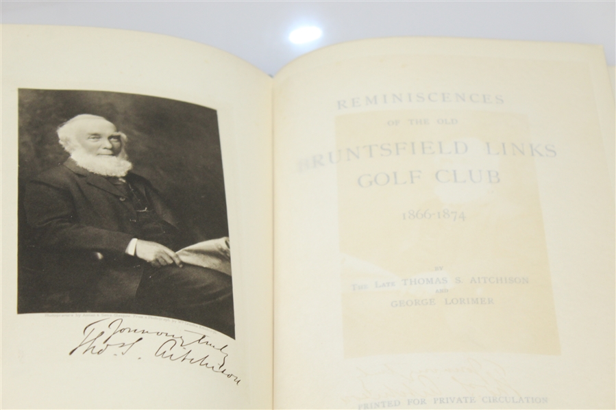 1902 'Reminiscences of the Old Bruntsfield Links Golf Club 1866-1874' by Aitchison & Lorimer