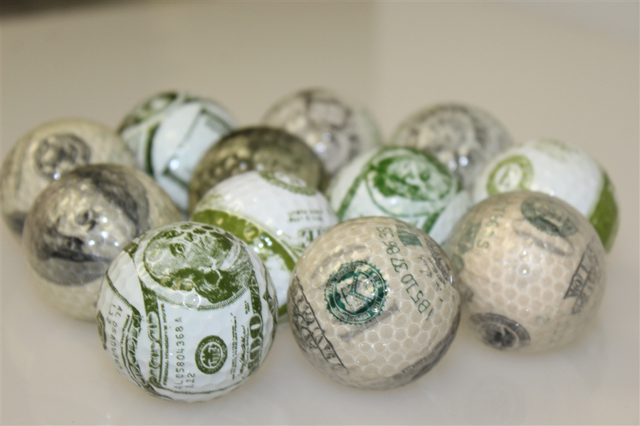 One Dozen 'Money' Logo Golf Balls - Multiple Styles