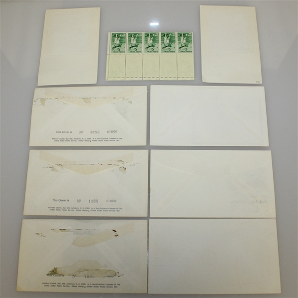 Eight Bobby Jones Cachets & Fifteen Bobby Jones Stamps