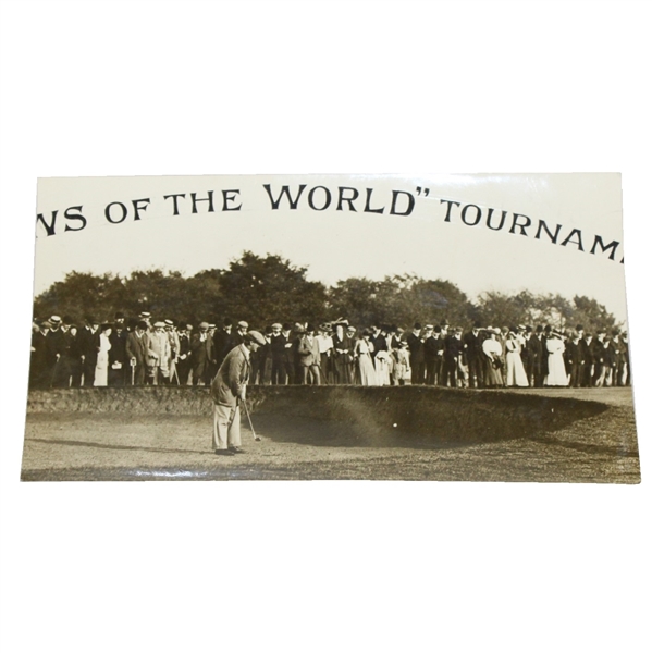 Vintage Photograph of J.H. Taylor Hitting out of Bunker at 'News of the World Tournament'