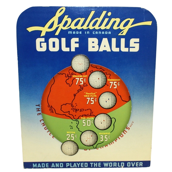 Spalding Golf Balls Made in Canada 3-D Advertising Sign